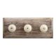 Cream Crackle Ceramic Wooden Hooks
